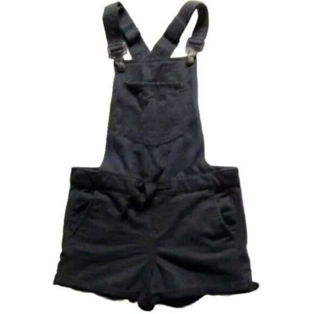 Anti Blue Overalls Shorts Drawstring Waist‎ Casual Romper Jumpsuit Size S
